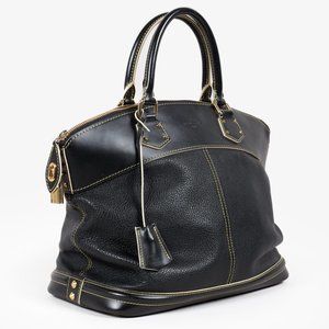 Louis Vuitton Black Suhali Lockit GM Tote